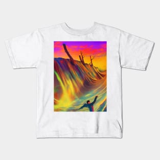 Illustration of splash mountain Kids T-Shirt